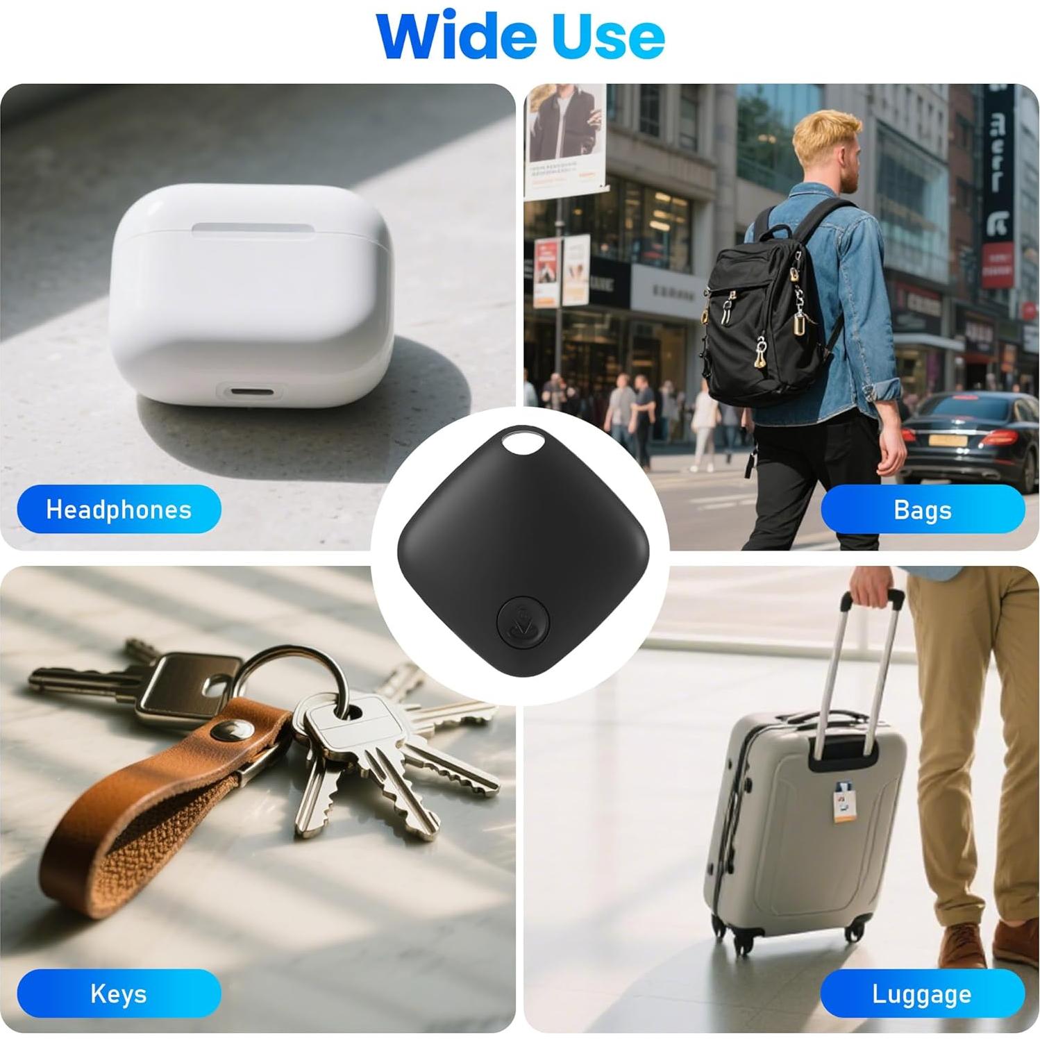 Localizador Bluetooth UUMEE para Llaves y Equipaje - 2 Paquete Negro