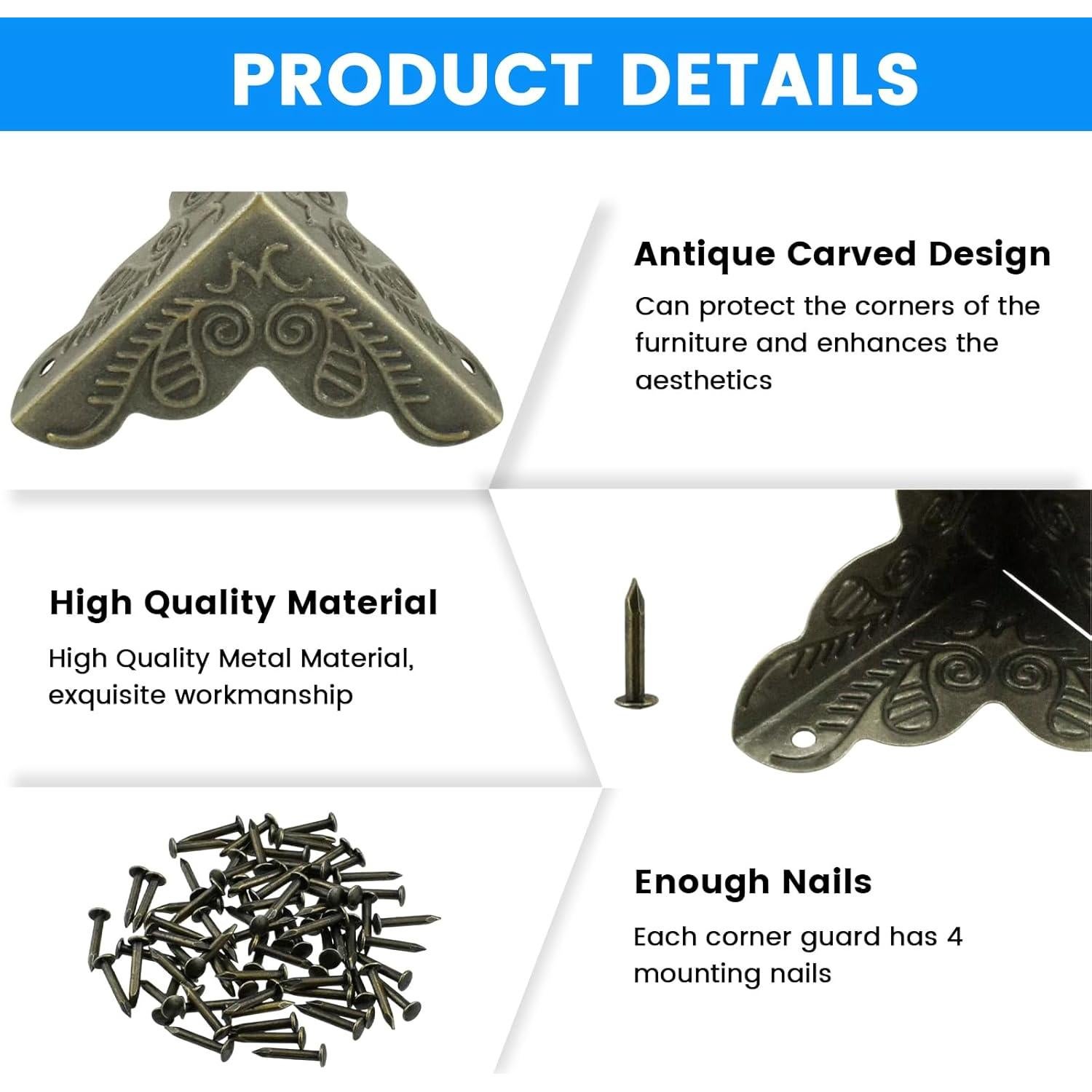 Protector de Esquinas Triangular SDTC Tech 12 Piezas Bronce