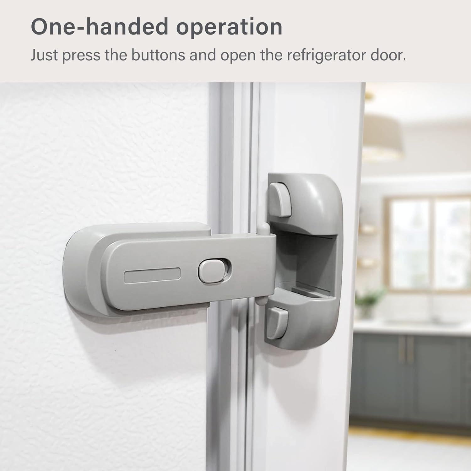 Cerradura de Nevera a Prueba de Niños HT - Gris, 1 Paquete