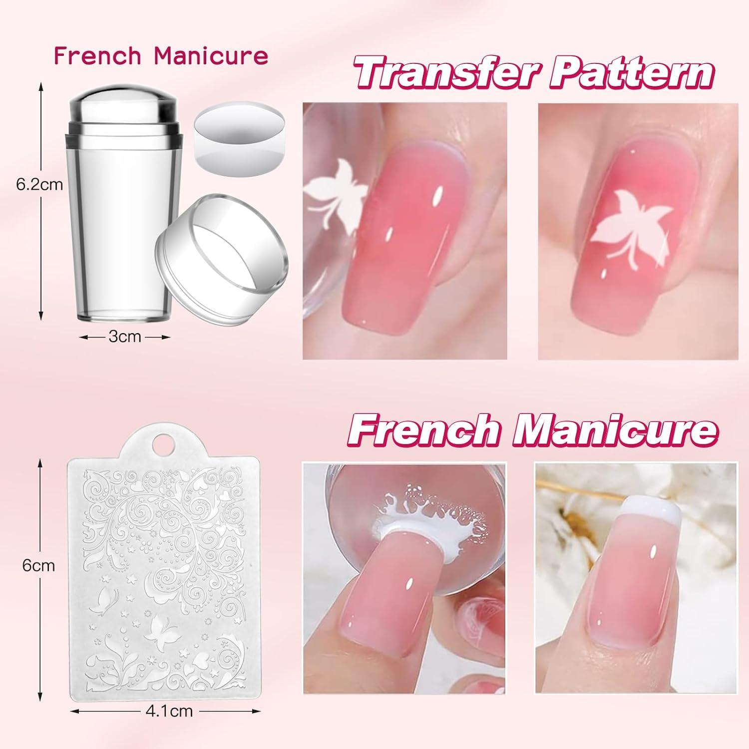 Kit de Estampado de Uñas Biutee 2 Placas + Stamper + Raspador