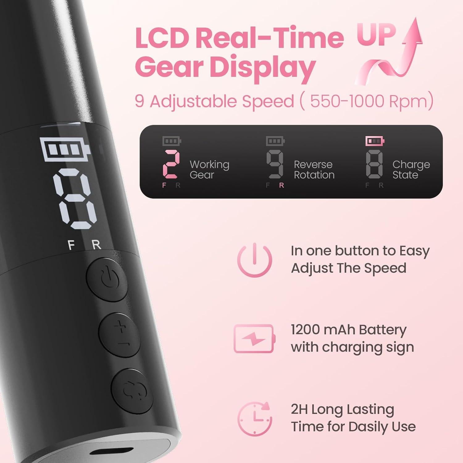 Removedor de Callos Eléctrico Mosthink 9 Velocidades Negro