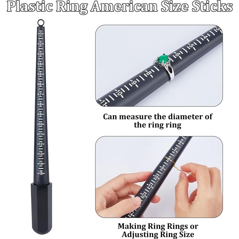 Mandril de Anillo UNICRAFTALE Negro 1-15 para Joyería