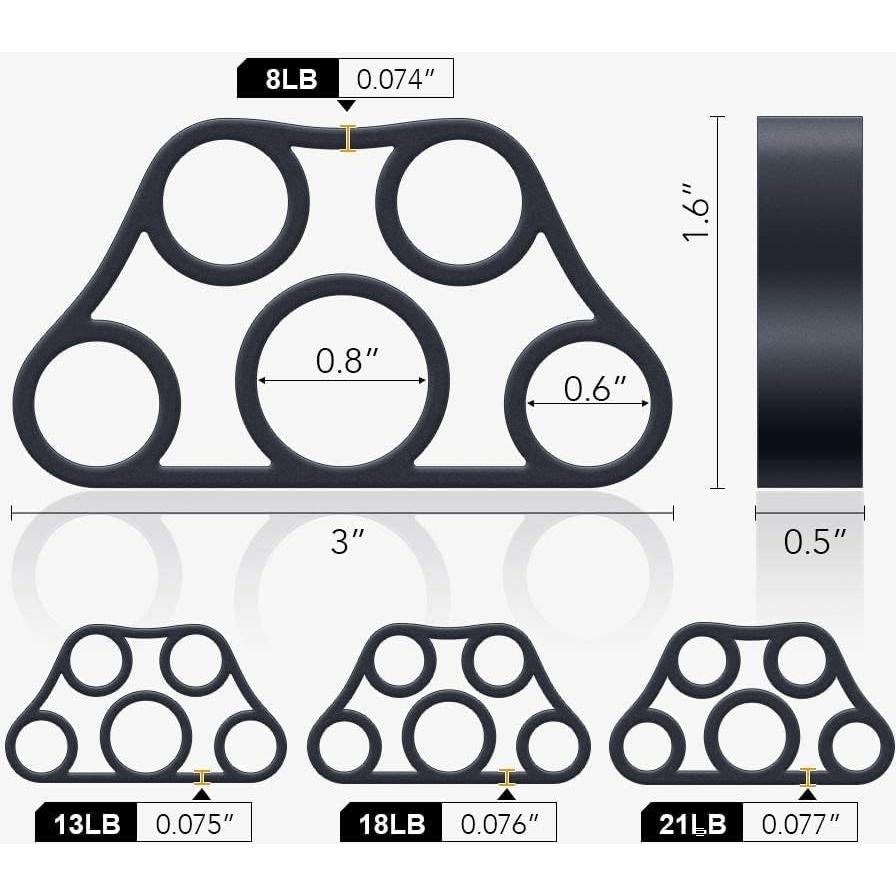 Ejercitador de Mano PORTHOLIC 4 Niveles Resistencia 3.63-9.53 kg