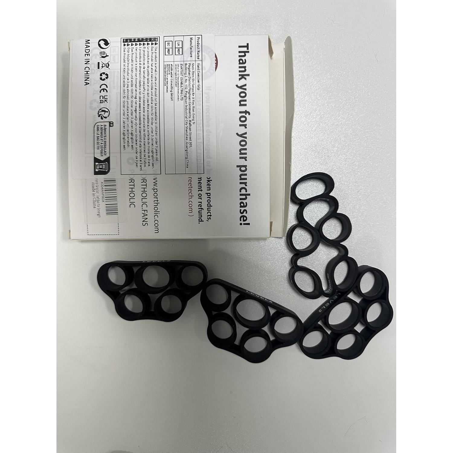 Ejercitador de Mano PORTHOLIC 4 Niveles Resistencia 3.63-9.53 kg