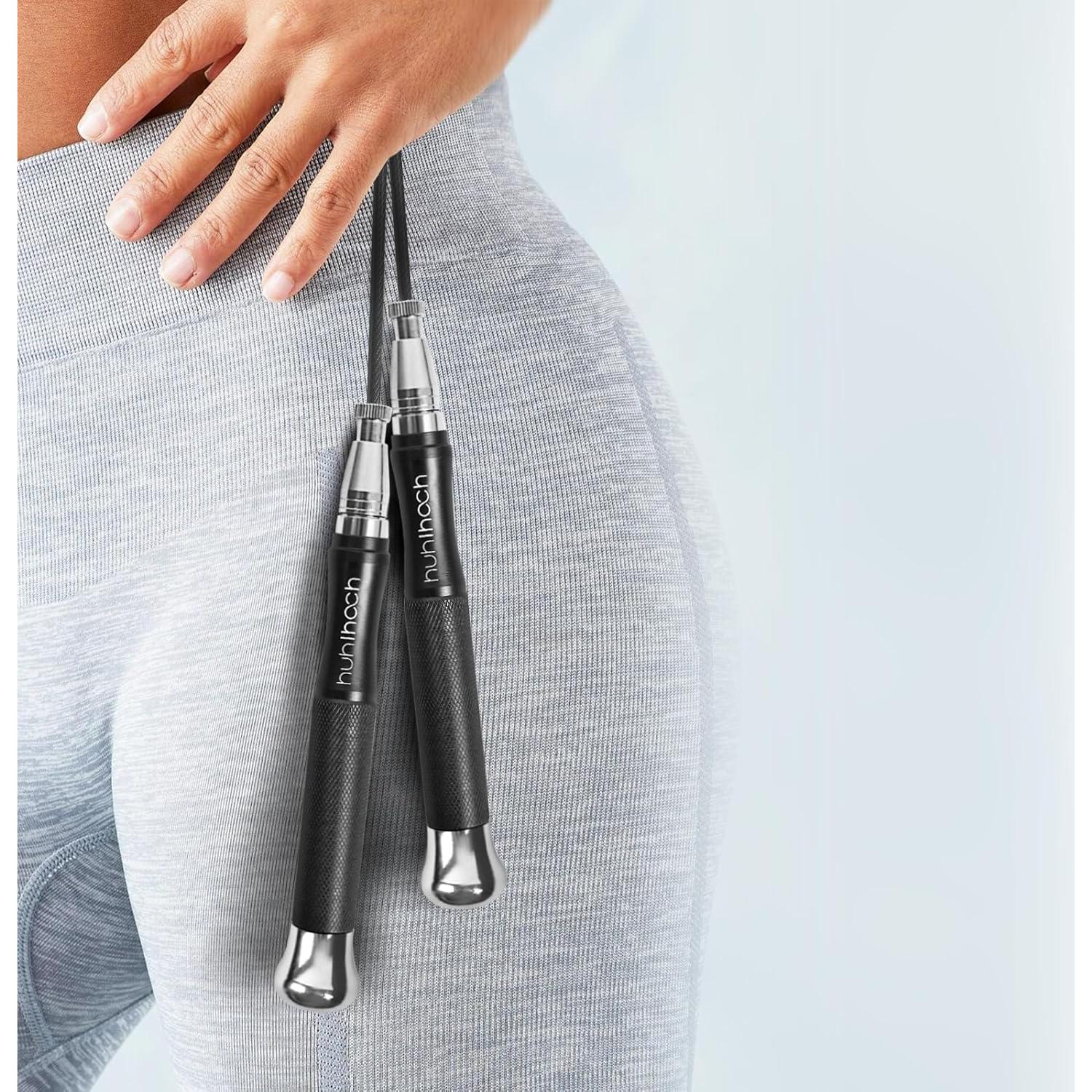 Cuerda de Salto con Peso Huhloch - 3m, Auto-Bloqueo, Antideslizante