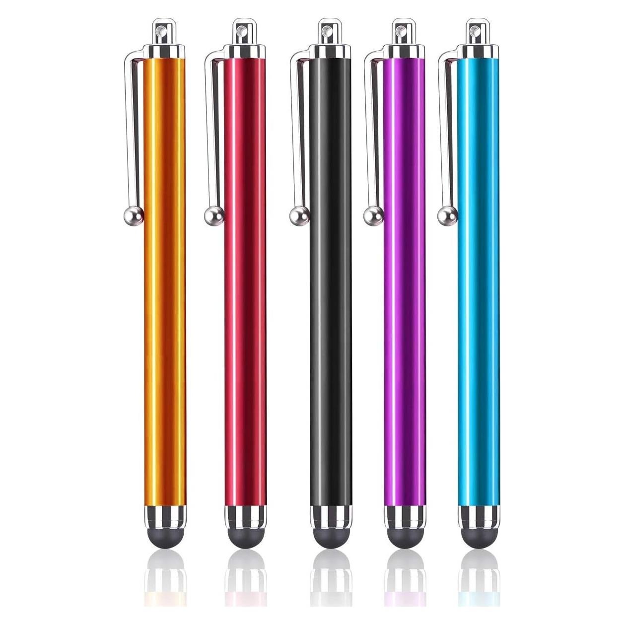 Bolígrafo Estilográfico Universal EVERMARKET para Pantalla Táctil - Paquete de 5 Colores