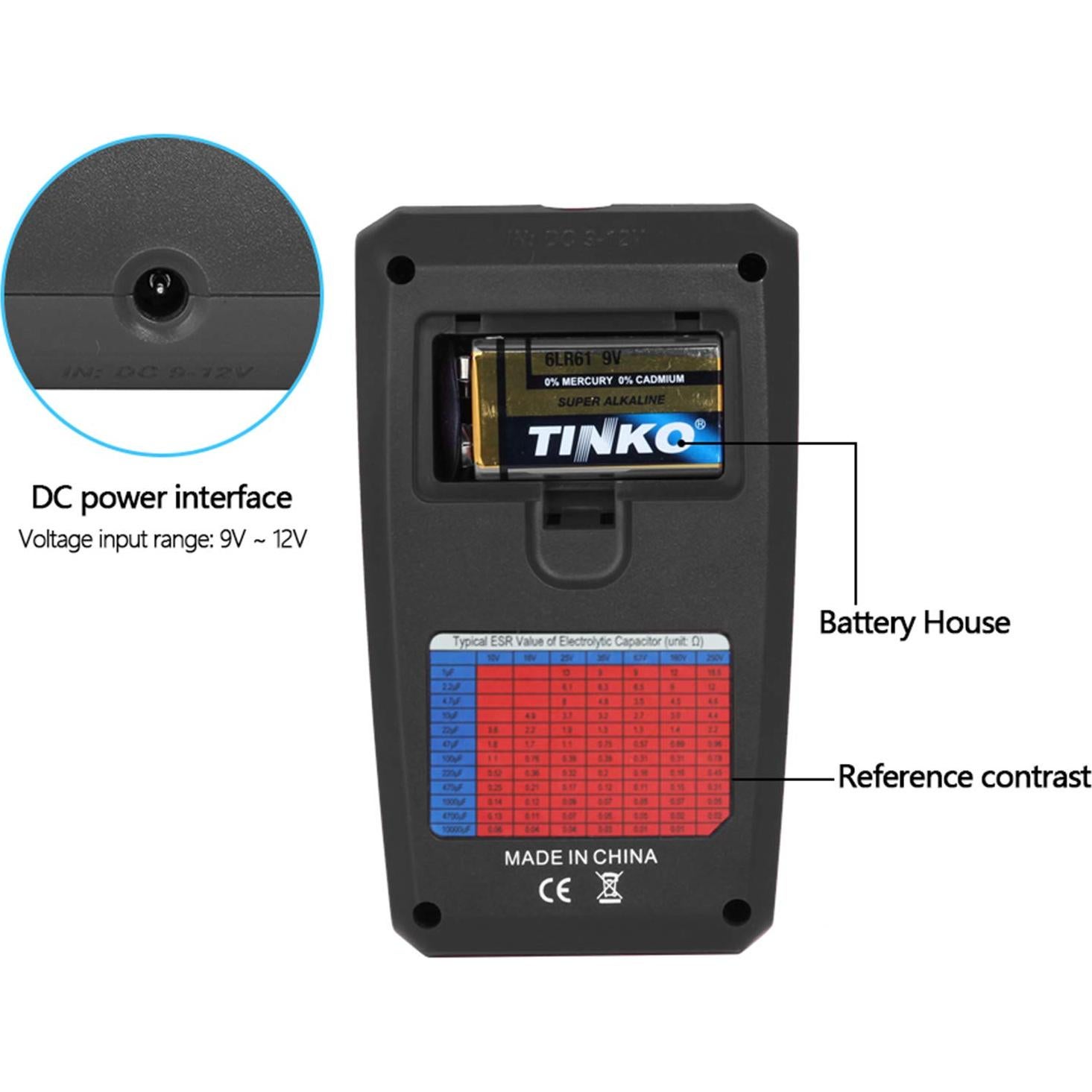 Comprobador de Transistores BSIDE ESR02 PRO con Pinzas