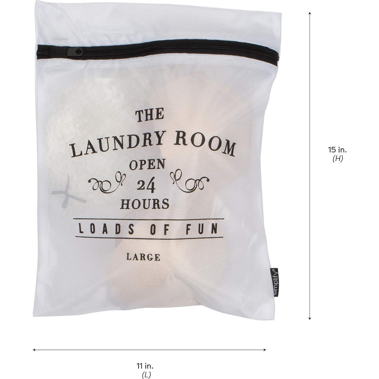 Set de 3 Bolsas de Lavado de Malla Simplify - Negro