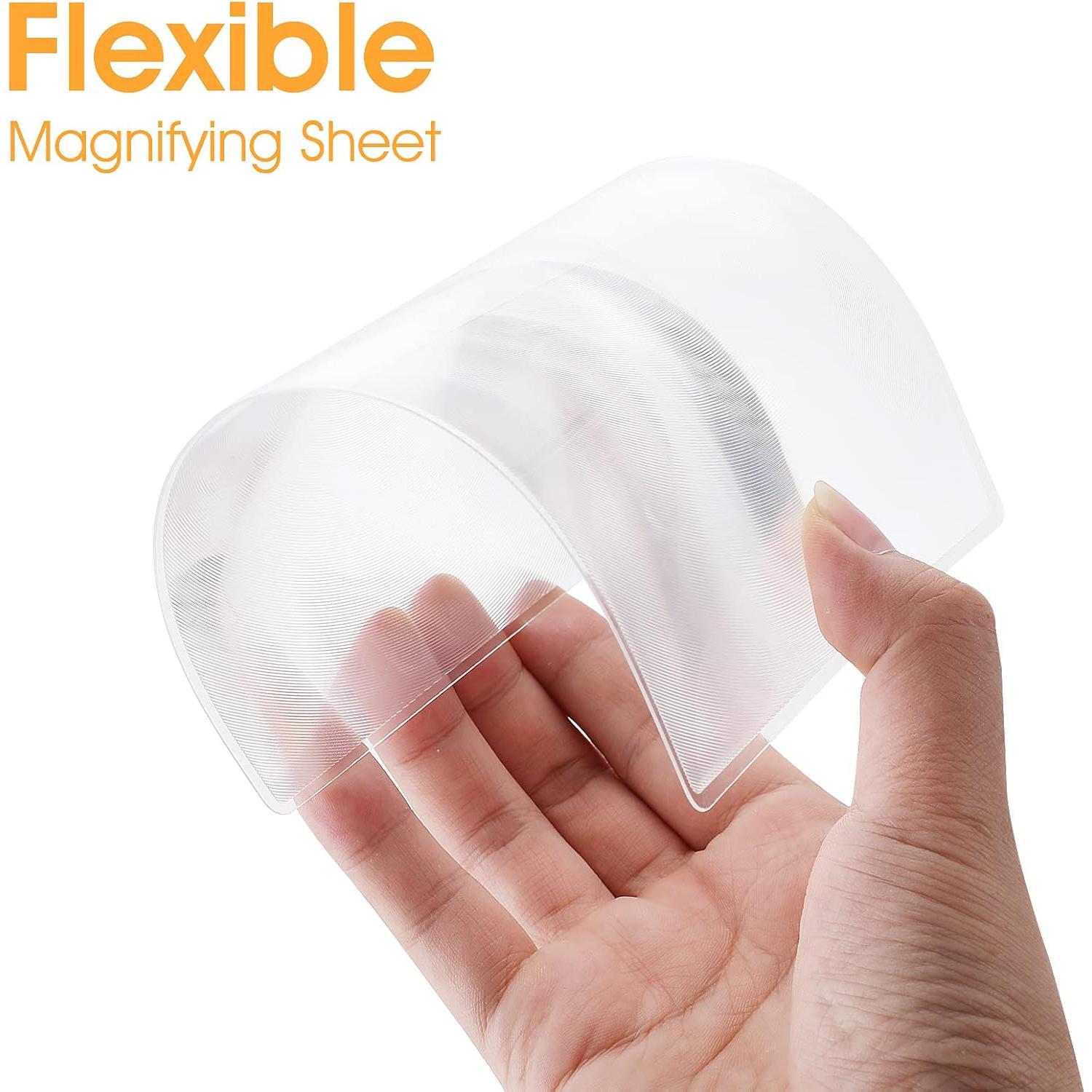 Lupa Sobredimensionada 3X Molain - 5 Pcs Lentes PVC para Lectura