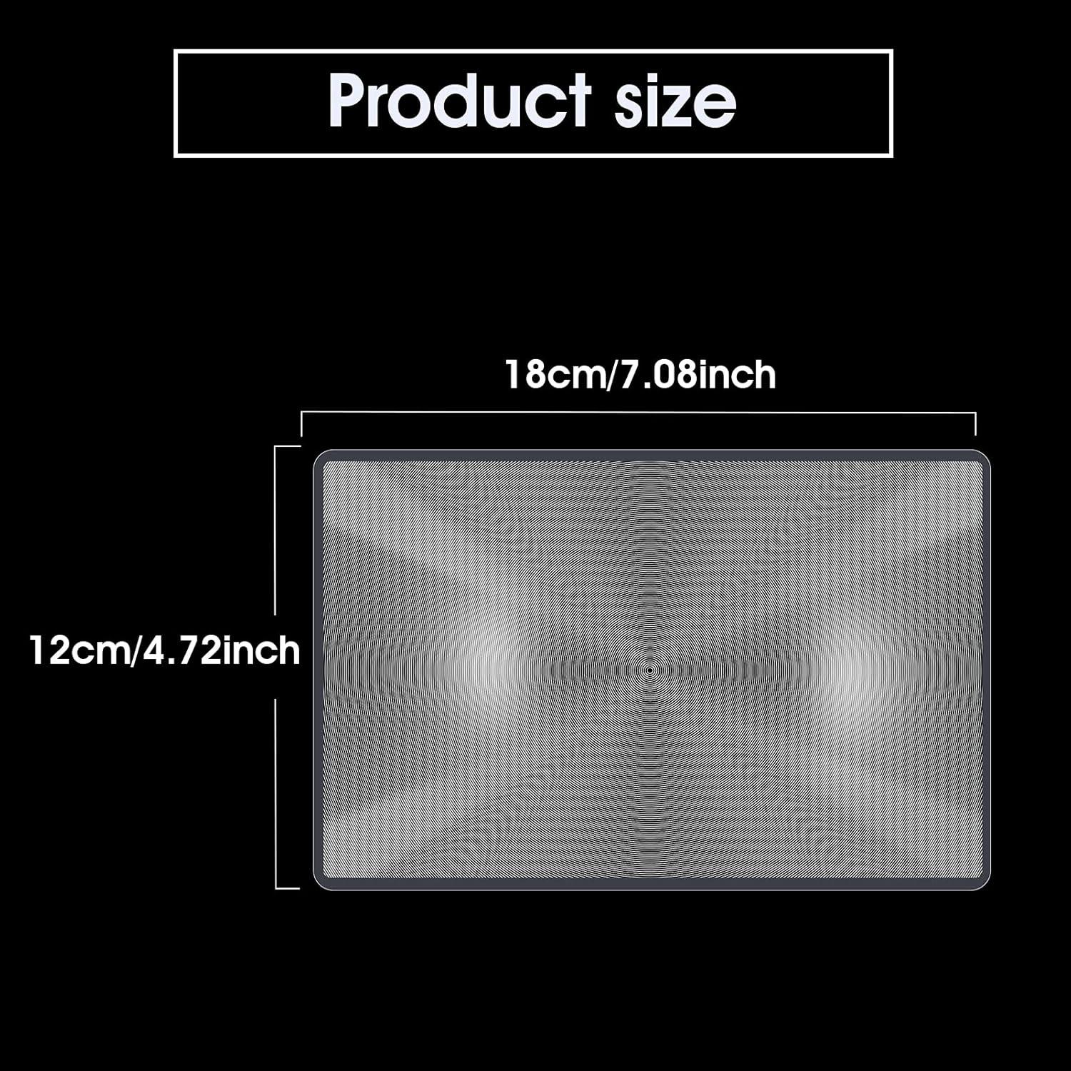 Lupa Sobredimensionada 3X Molain - 5 Pcs Lentes PVC para Lectura