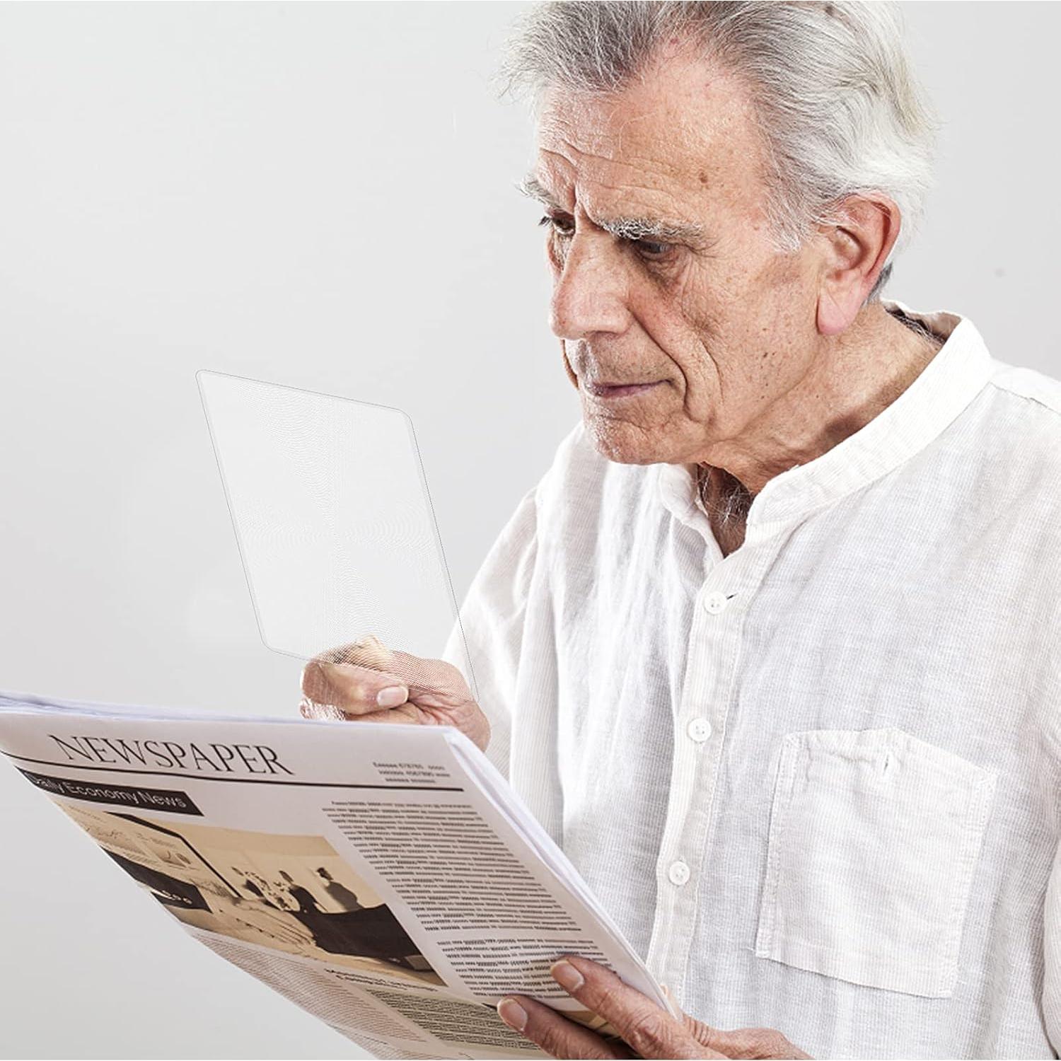 Lupa Sobredimensionada 3X Molain - 5 Pcs Lentes PVC para Lectura