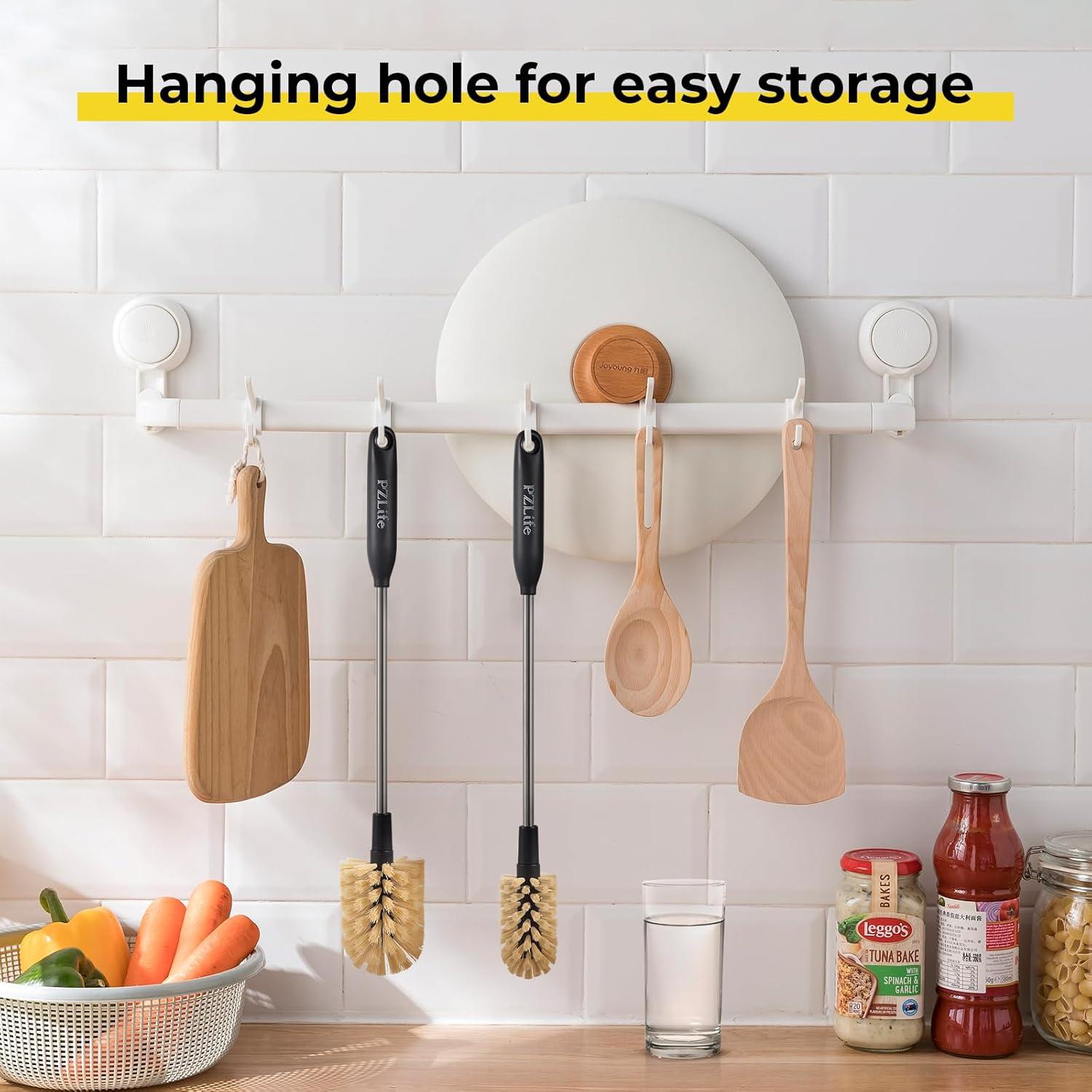 Cepillo de Botella 2-en-1 PZLife con Cabeza Desmontable 28 cm