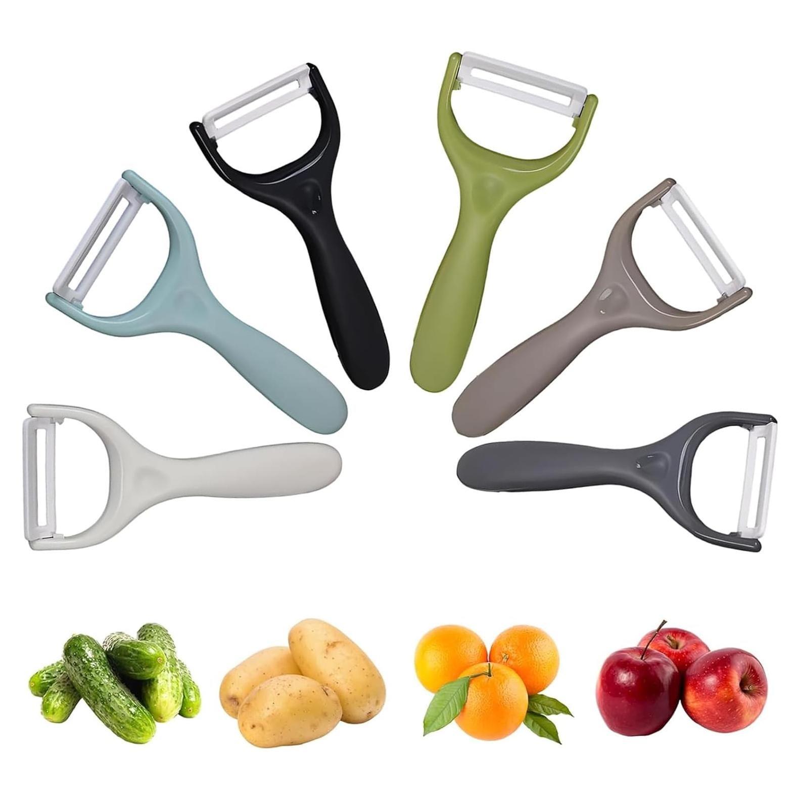 Peladores de Verduras Trez Treamer - 6 Piezas Cerámica Antideslizante