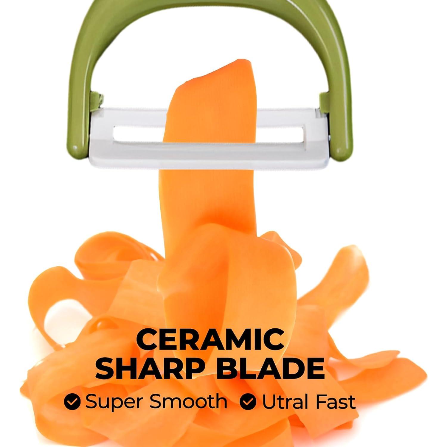 Peladores de Verduras Trez Treamer - 6 Piezas Cerámica Antideslizante