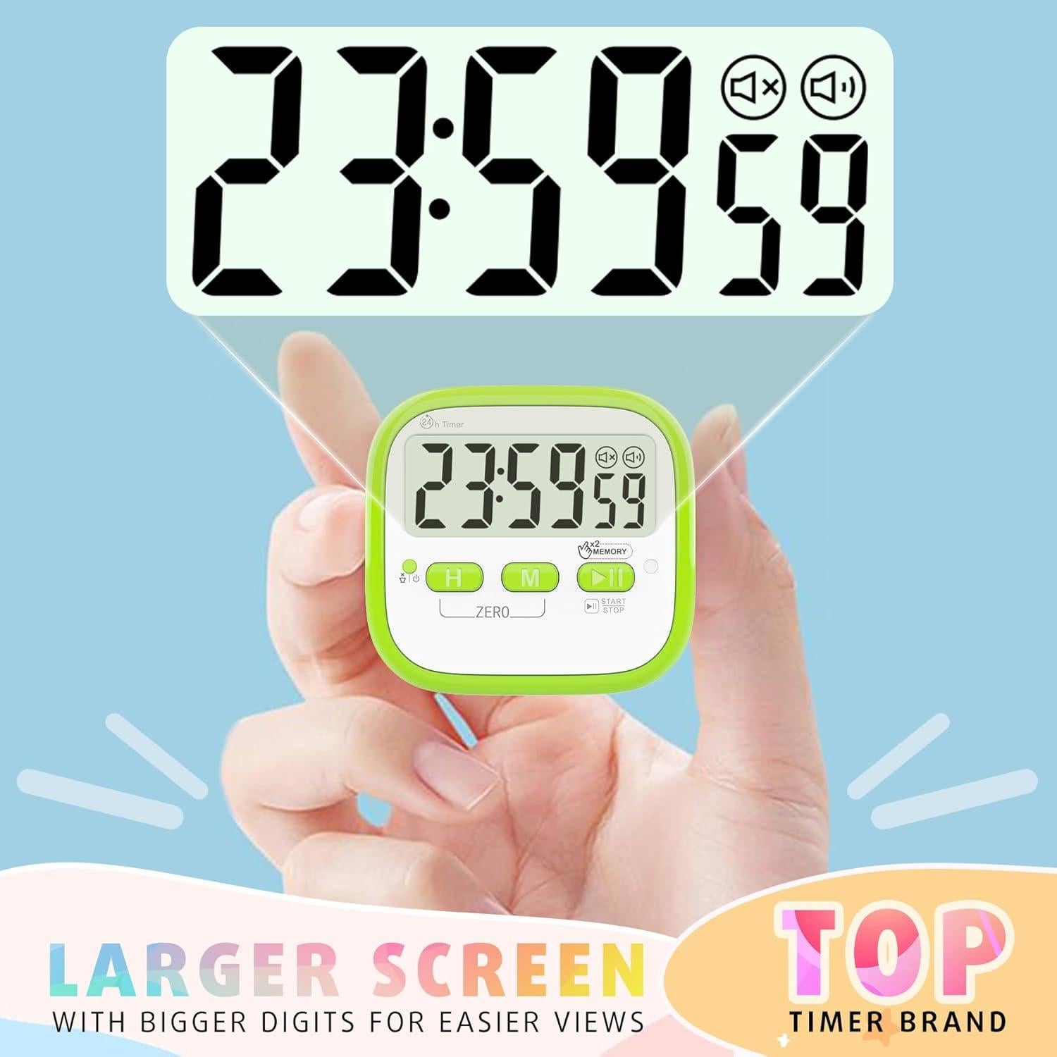 Temporizador Digital Antonki 2 Pack Magnético 24h para Niños