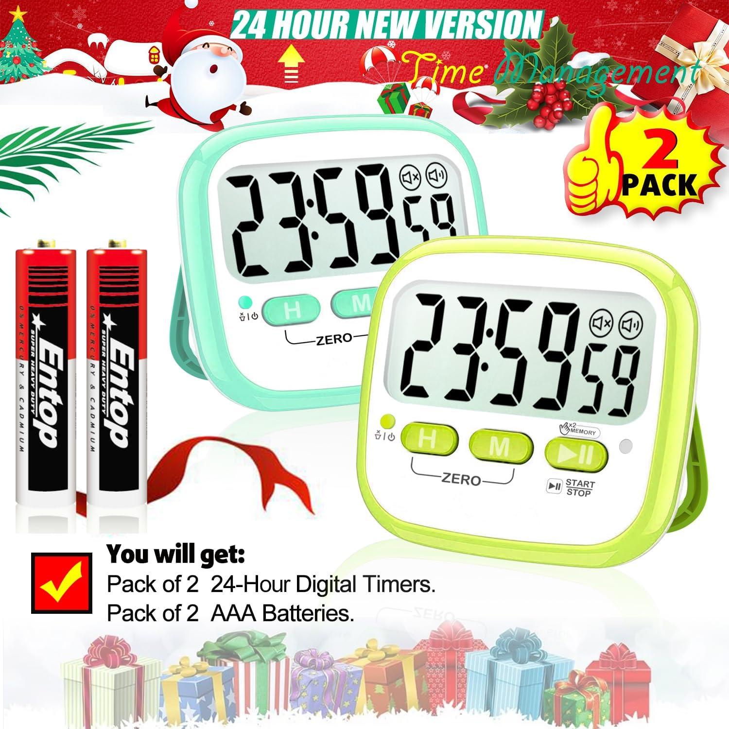 Temporizador Digital Antonki 2 Pack Magnético 24h para Niños