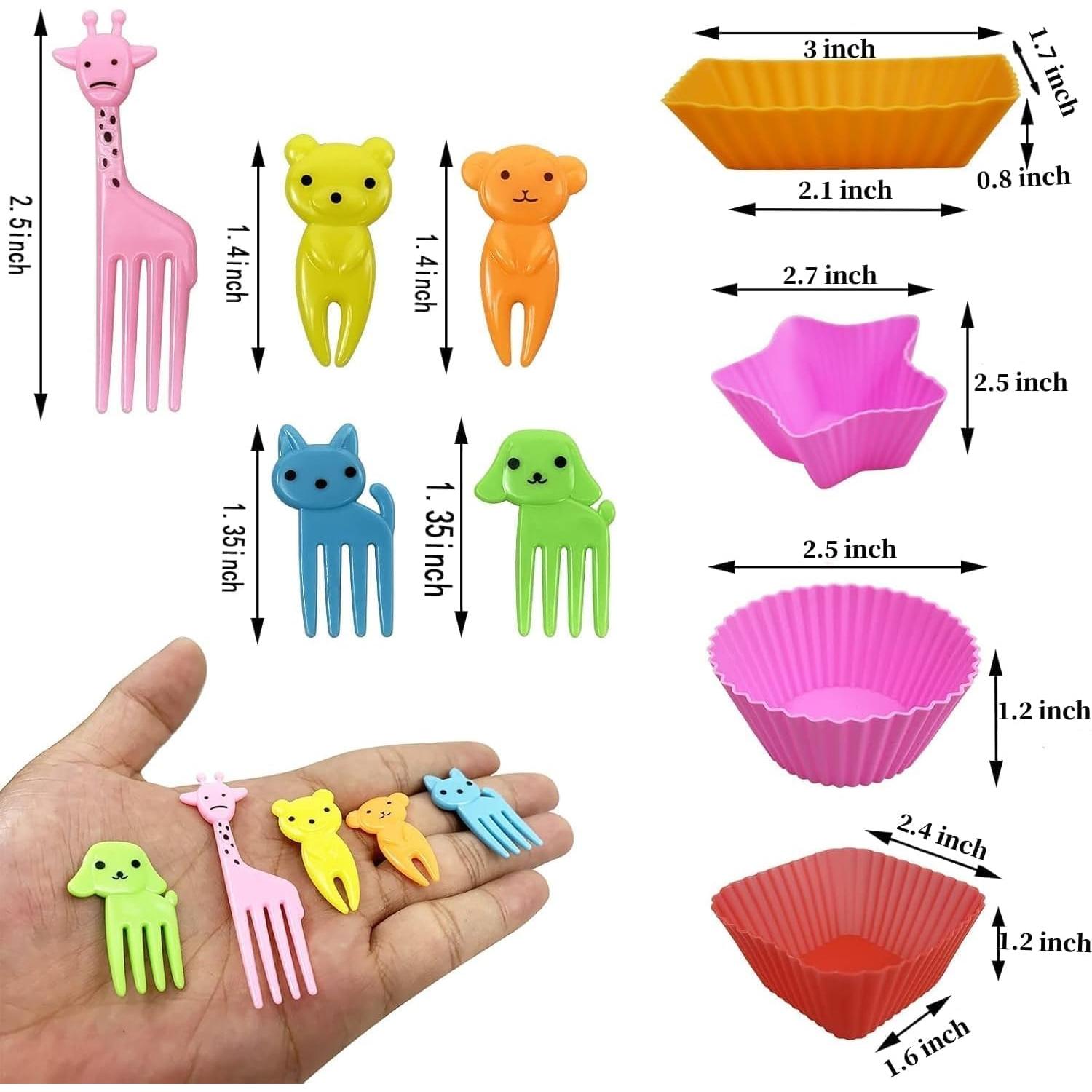 Divisores de caja de almuerzo de silicona WSmelon - 24 piezas