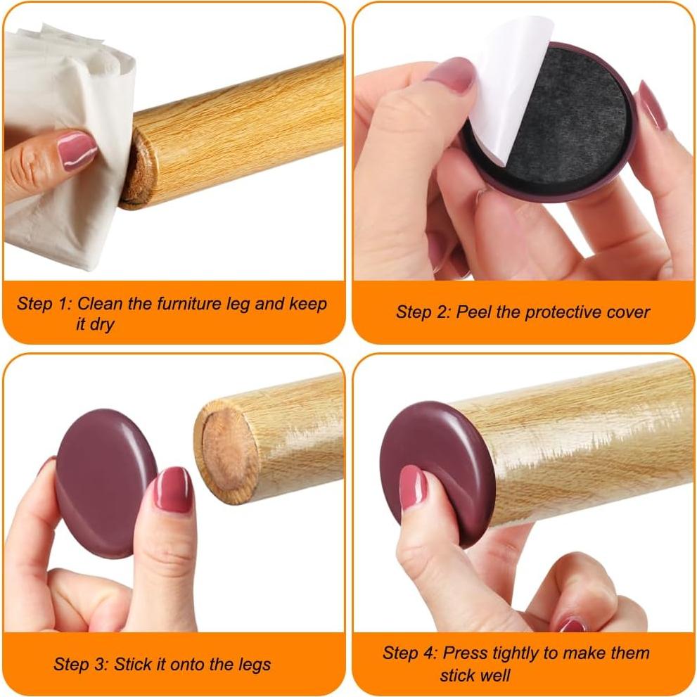 Deslizadores de Muebles Shintop 12 Piezas 5 cm Autoadhesivos