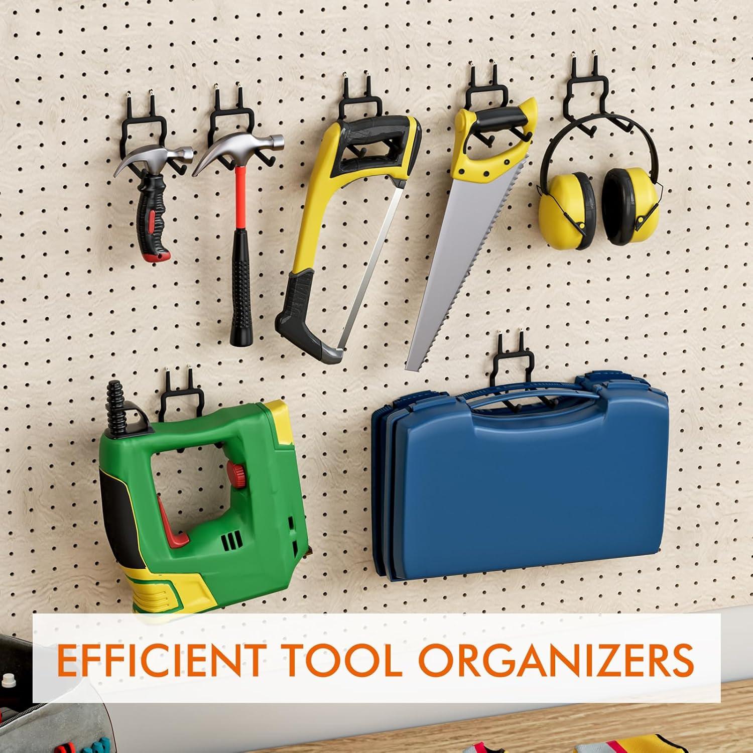 Ganchos de Utilidad Pesados LIGHT DUST - 5 Piezas para Tablero de Clavos