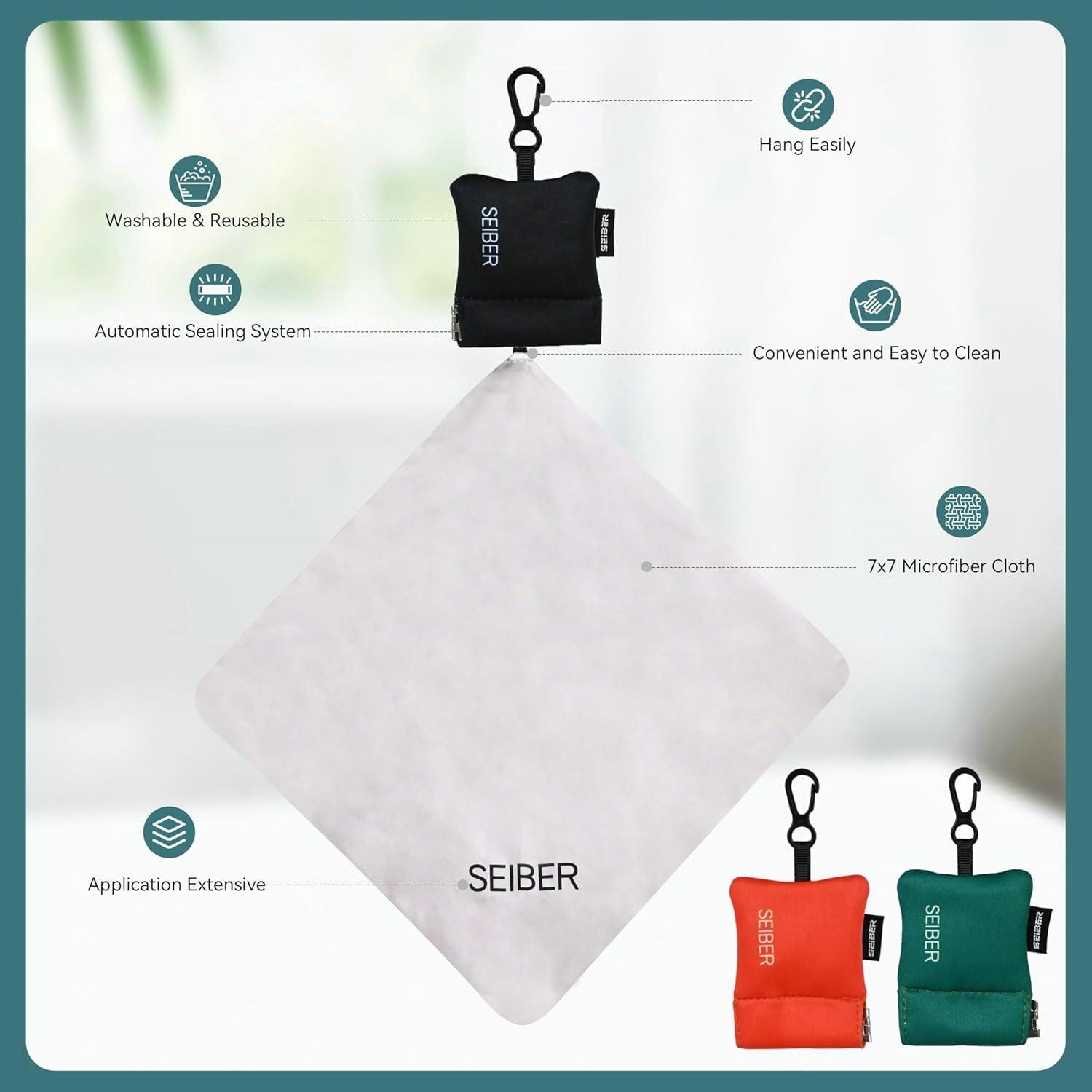 Paño de limpieza de gafas Seiber microfibra 17.78cm 3Pcs