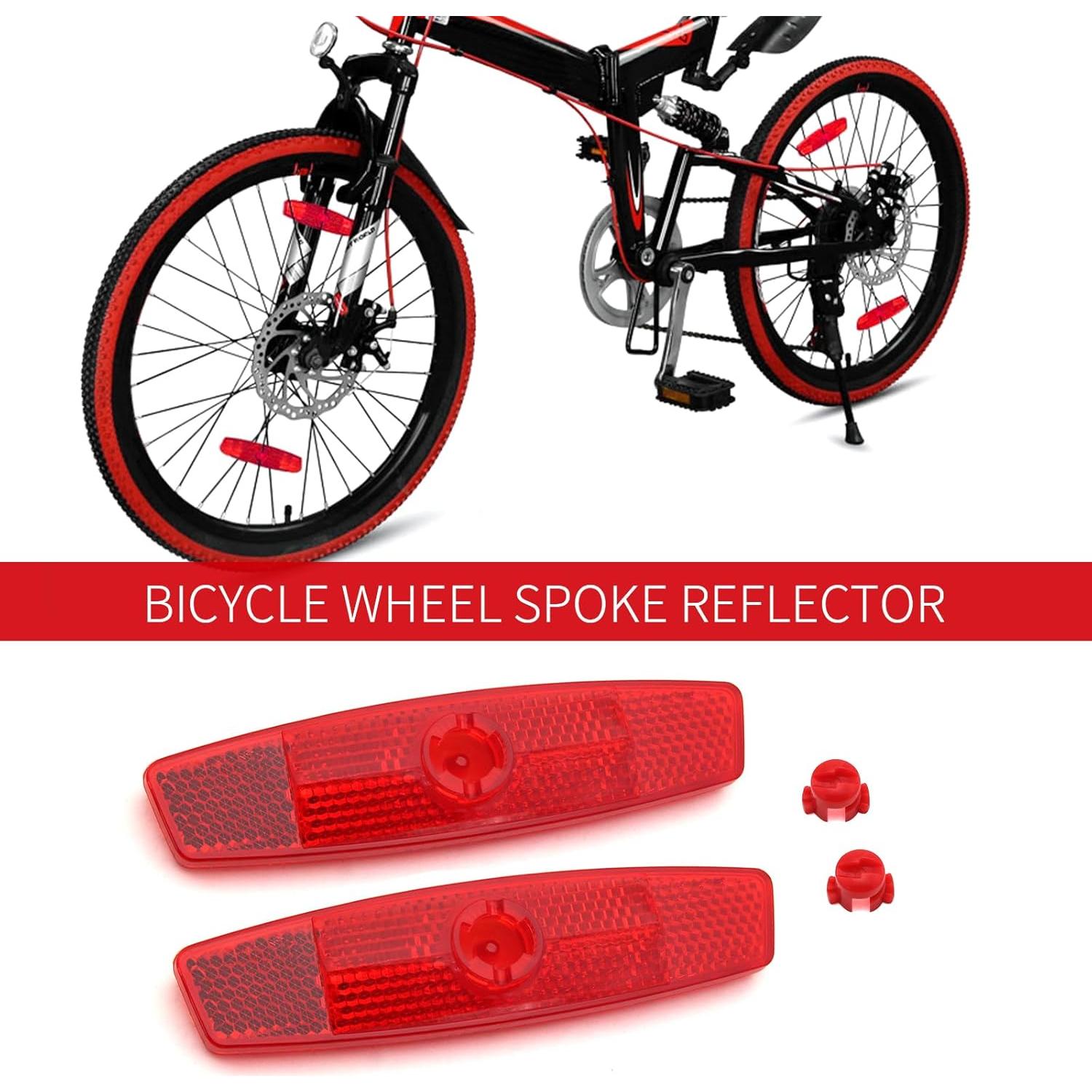 Reflectores de Rueda Rapeiny para Bicicleta - 2 Piezas Rojo