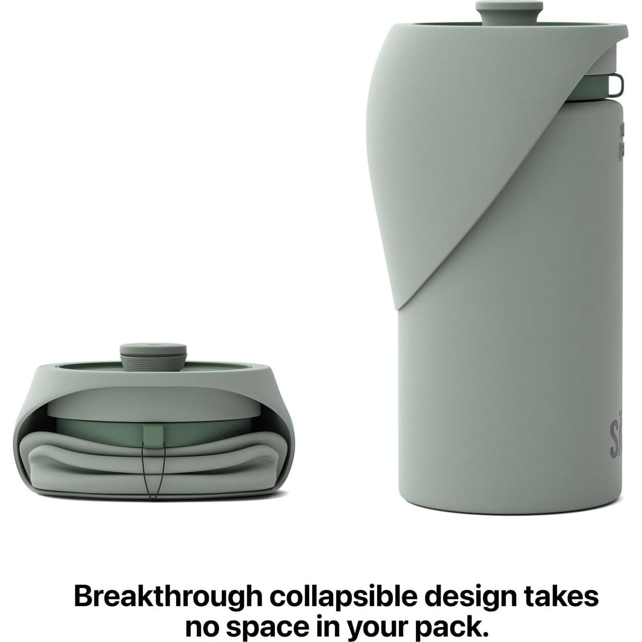 Botella de Agua Plegable SÄKER para Perros 350ml - Oliva