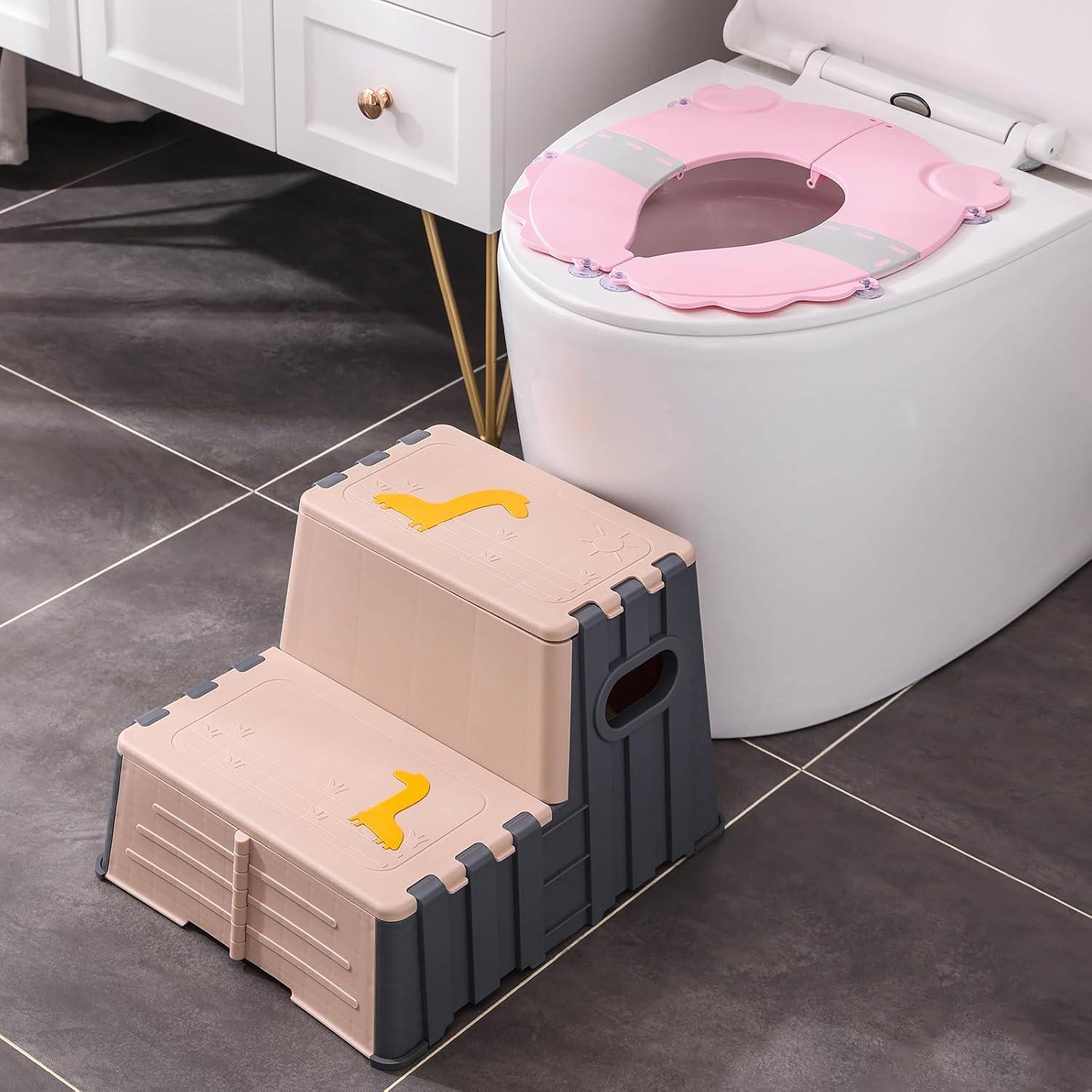 Asiento de Entrenamiento para Baño Plegable HB5416 Rosa