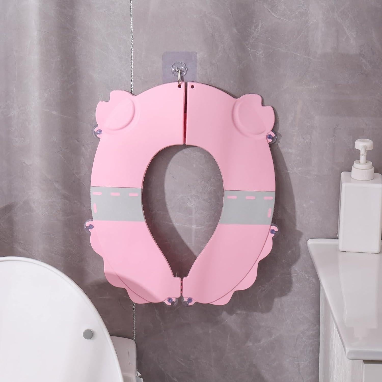 Asiento de Entrenamiento para Baño Plegable HB5416 Rosa