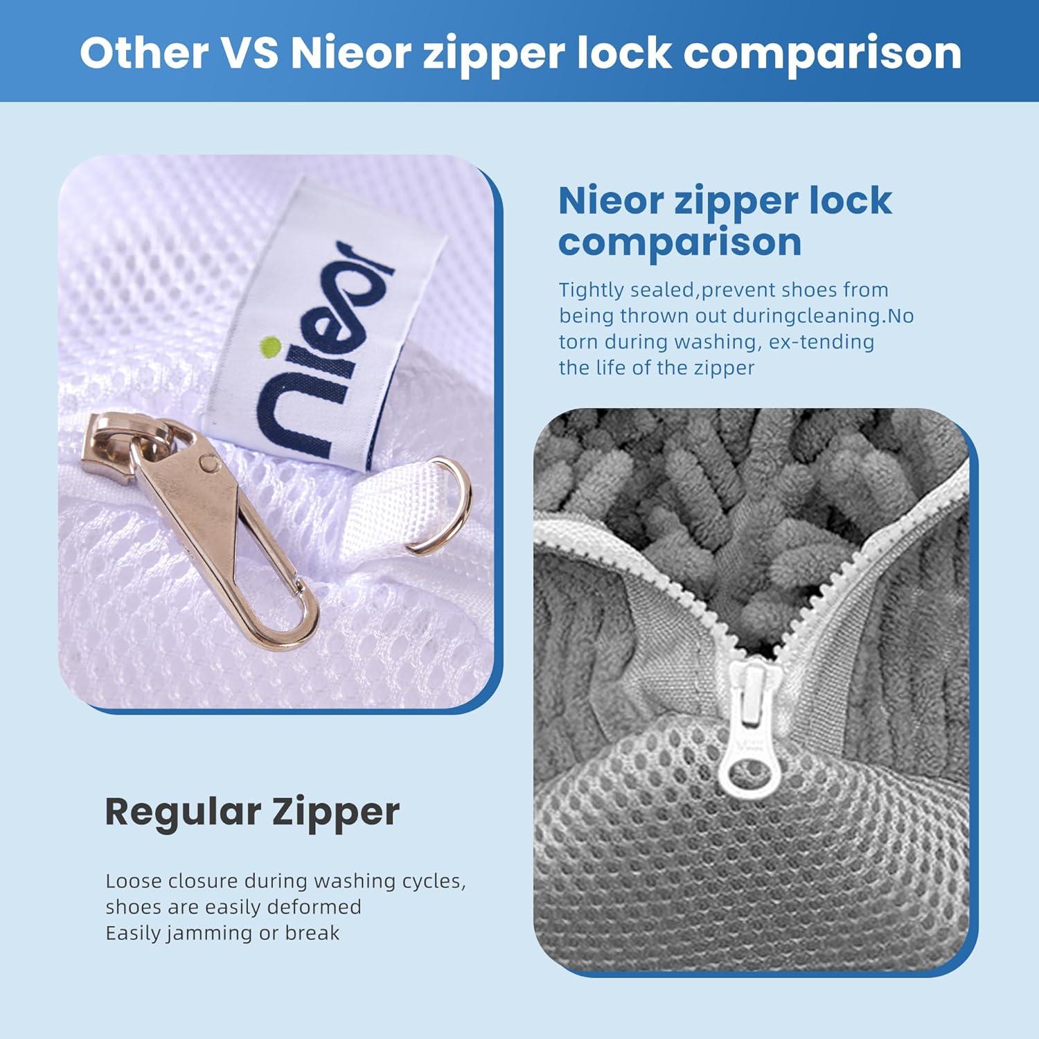 Bolsa de Lavado de Zapatos Nieor 2pcs Blanca Reutilizable