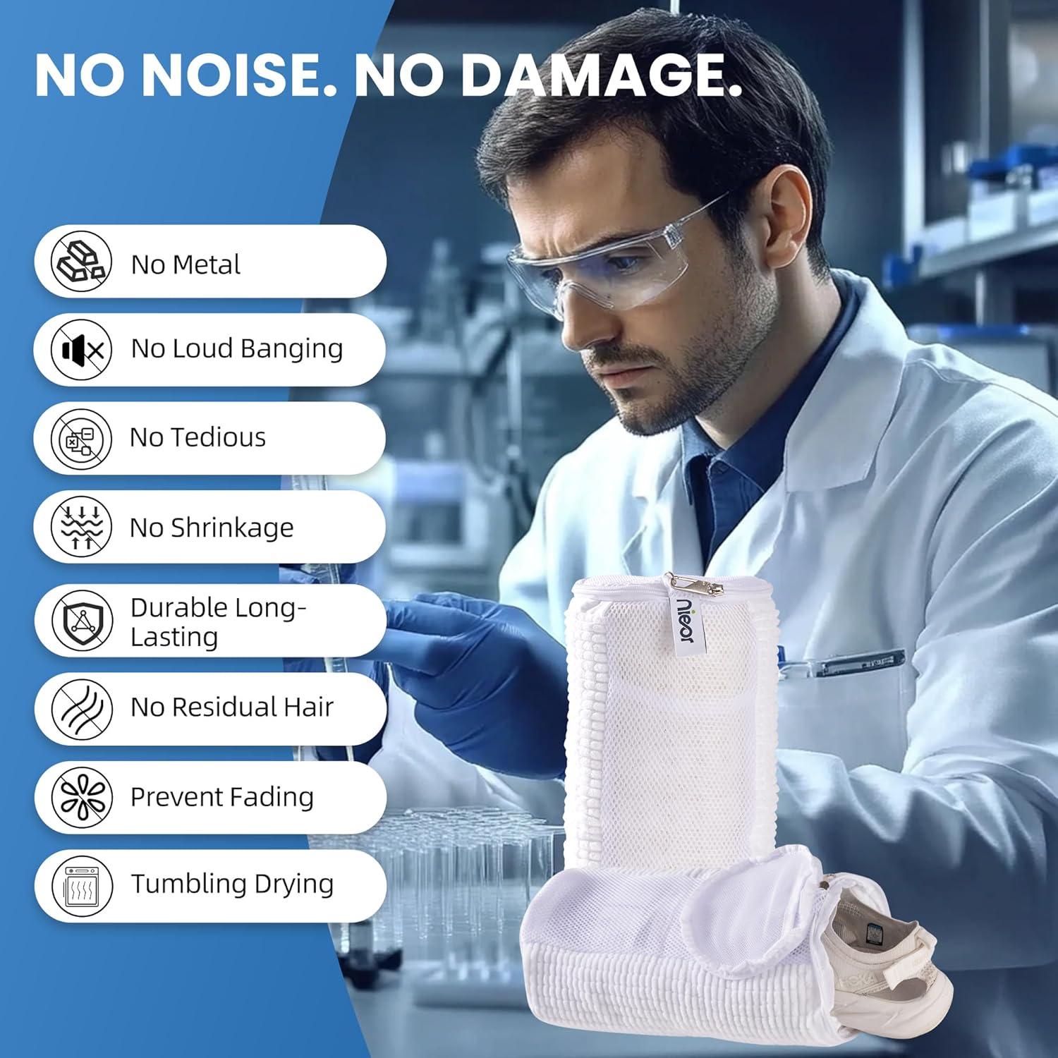 Bolsa de Lavado de Zapatos Nieor 2pcs Blanca Reutilizable