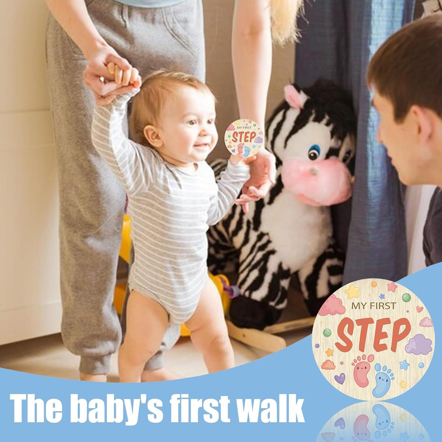 Tarjetas de Hitos Mensuales de Madera Threetols - 10 Piezas