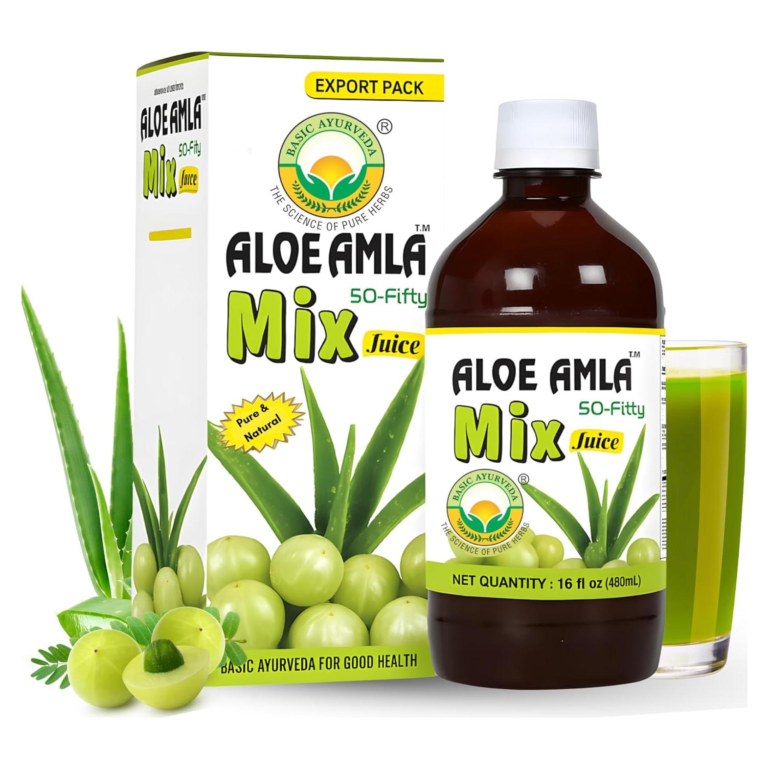 Jugo de Amla y Aloe Vera Ayurveda Básica 480ml - 100% Natural