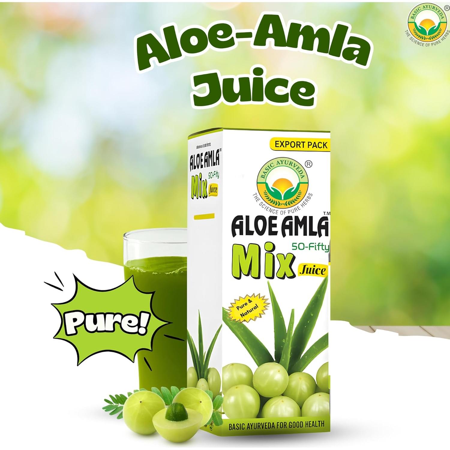 Jugo de Amla y Aloe Vera Ayurveda Básica 480ml - 100% Natural