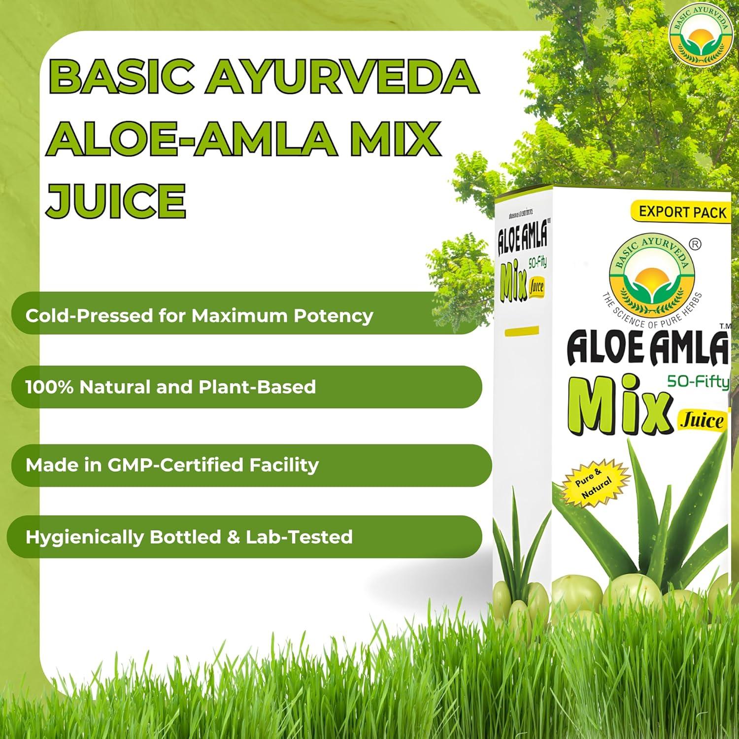 Jugo de Amla y Aloe Vera Ayurveda Básica 480ml - 100% Natural