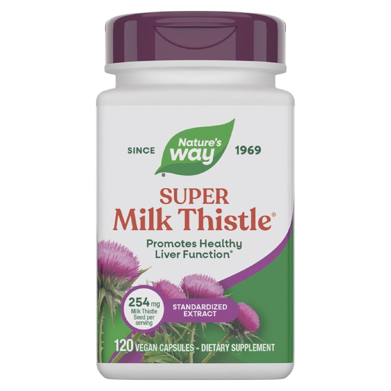 Super Cardo Lechoso Nature's Way 120 Cápsulas Sin Gluten