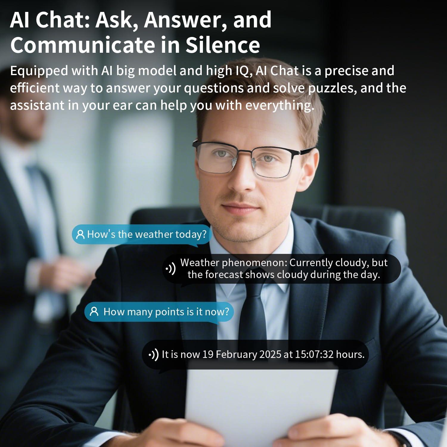 Gafas Inteligentes de Traducción AI Padom UF-10 Oro 160+ Idiomas