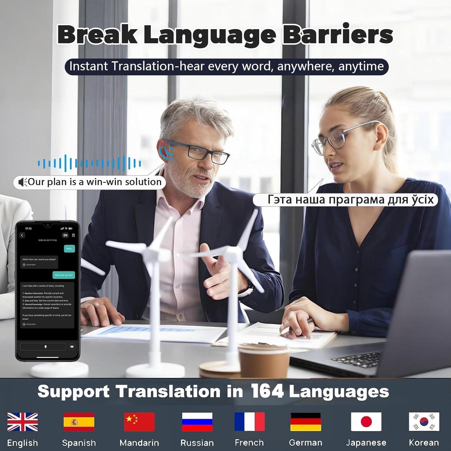 Gafas Inteligentes de Traducción Ai Indidolize G10 164 Idiomas