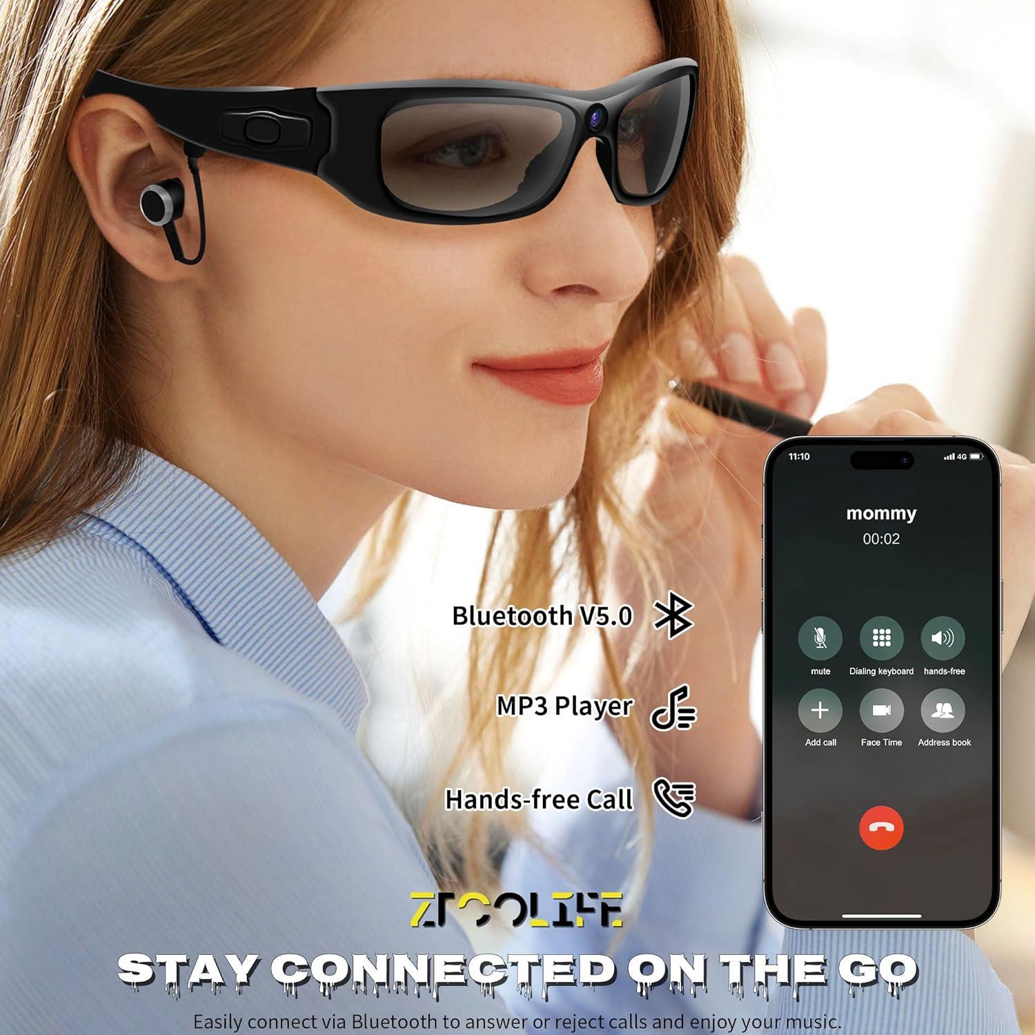 Gafas de Video HD 1080P ZTCOLIFE con Lentes Polarizados UV400