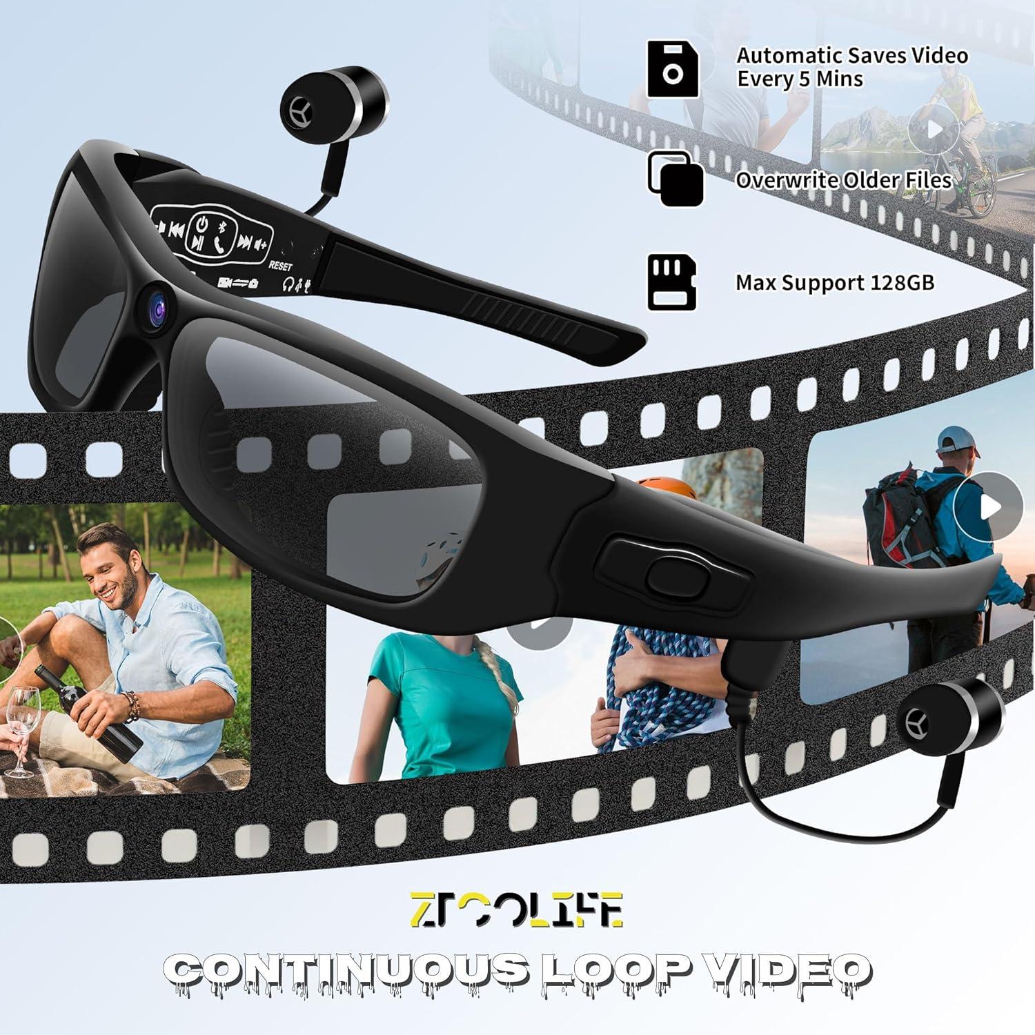 Gafas de Video HD 1080P ZTCOLIFE con Lentes Polarizados UV400