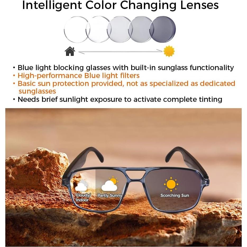 Gafas Inteligentes Jawploy GS10 Bluetooth con Audio y Protección UV