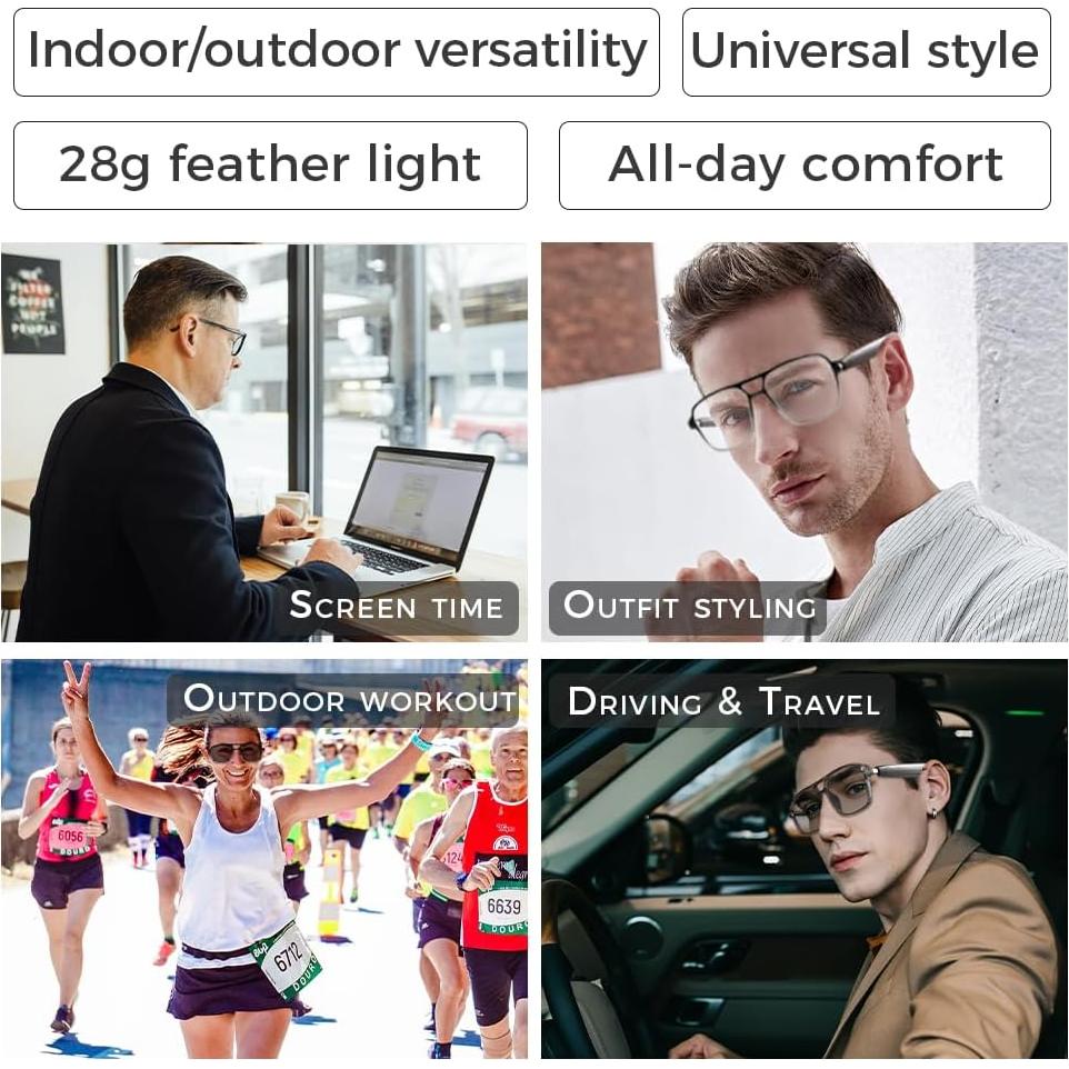 Gafas Inteligentes Jawploy GS10 Bluetooth con Audio y Protección UV