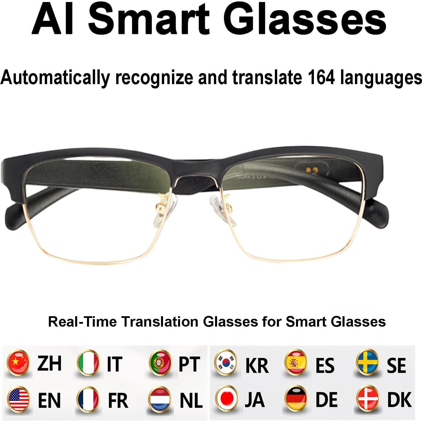 Gafas Inteligentes Meagtlva con Traducción AI en 164 Idiomas