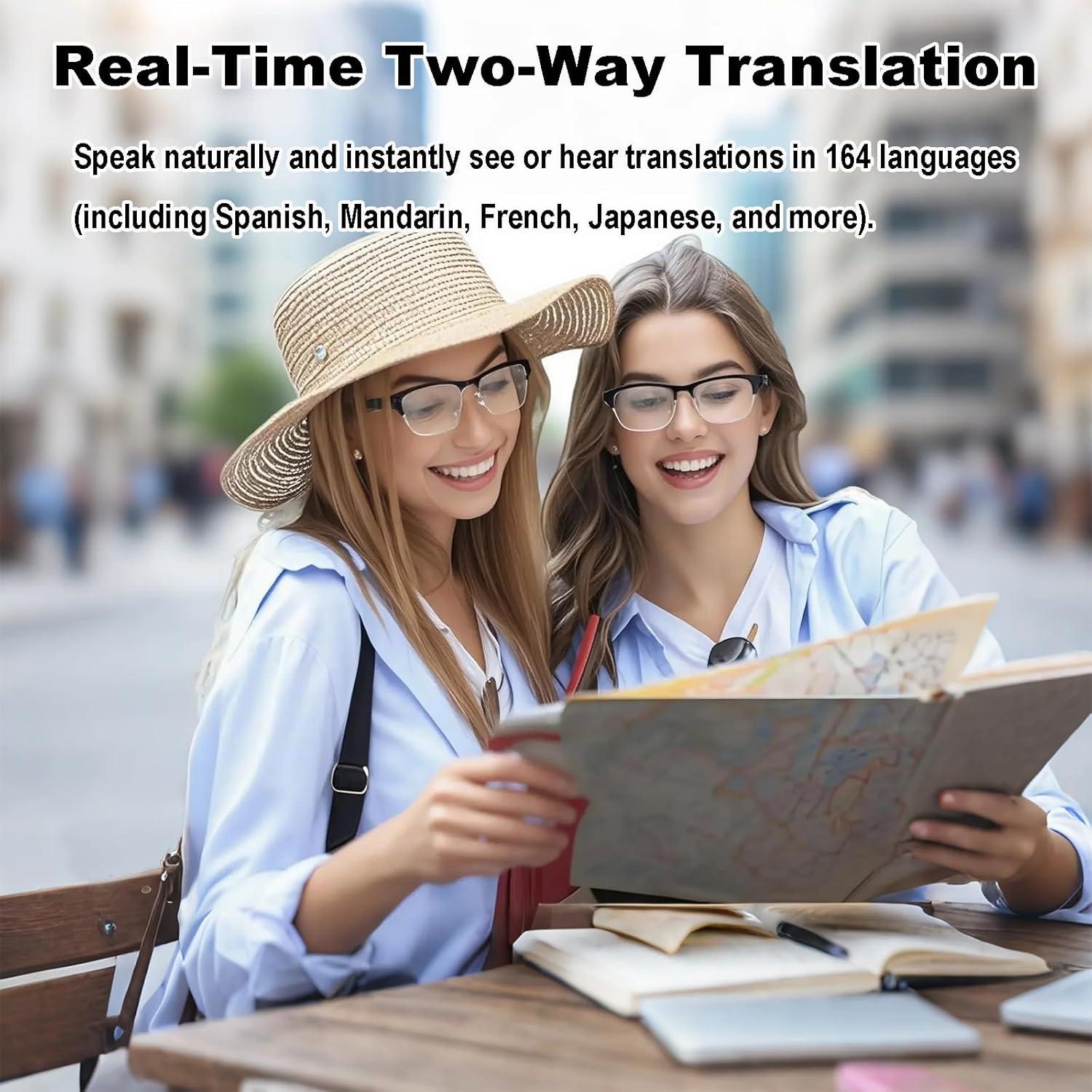 Gafas Inteligentes Meagtlva con Traducción AI en 164 Idiomas