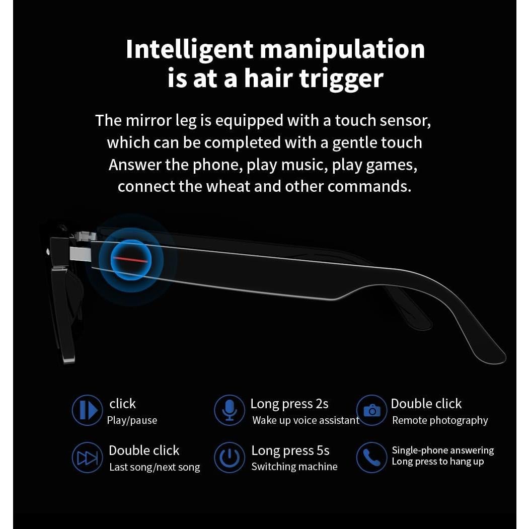 Gafas Inteligentes E13 Bluetooth con Filtro Luz Azul - Unisex