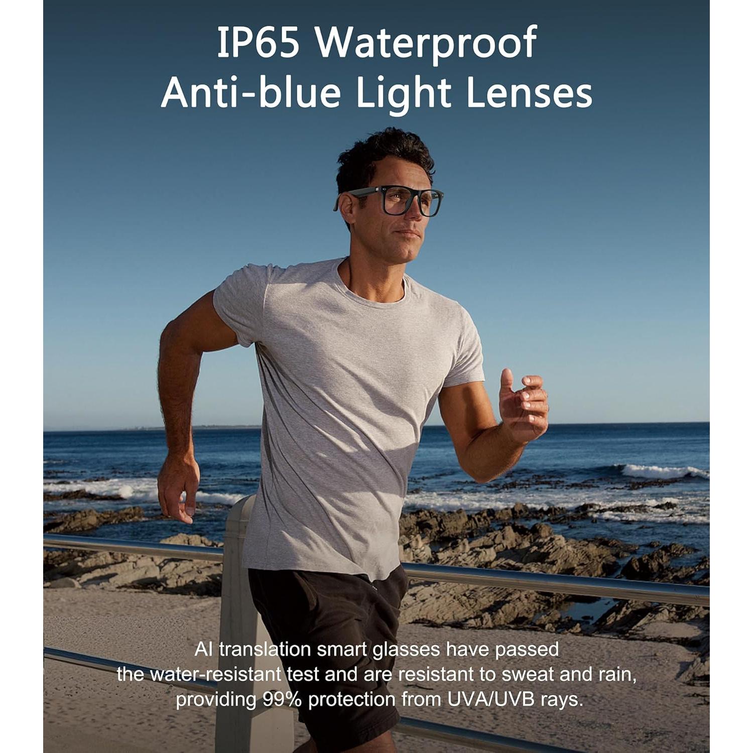 Gafas Inteligentes AI VOOGIL Bluetooth Traductoras UV400