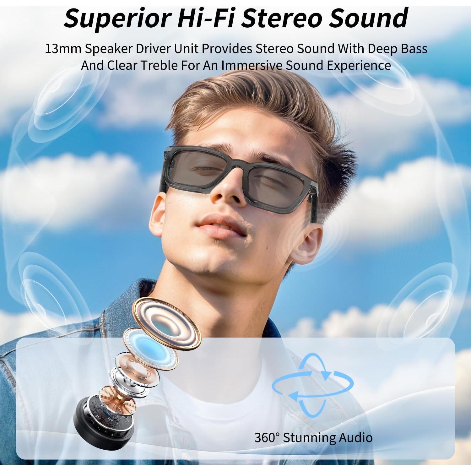 Gafas Inteligentes Bluetooth Vitomas con Traducción 144 Idiomas