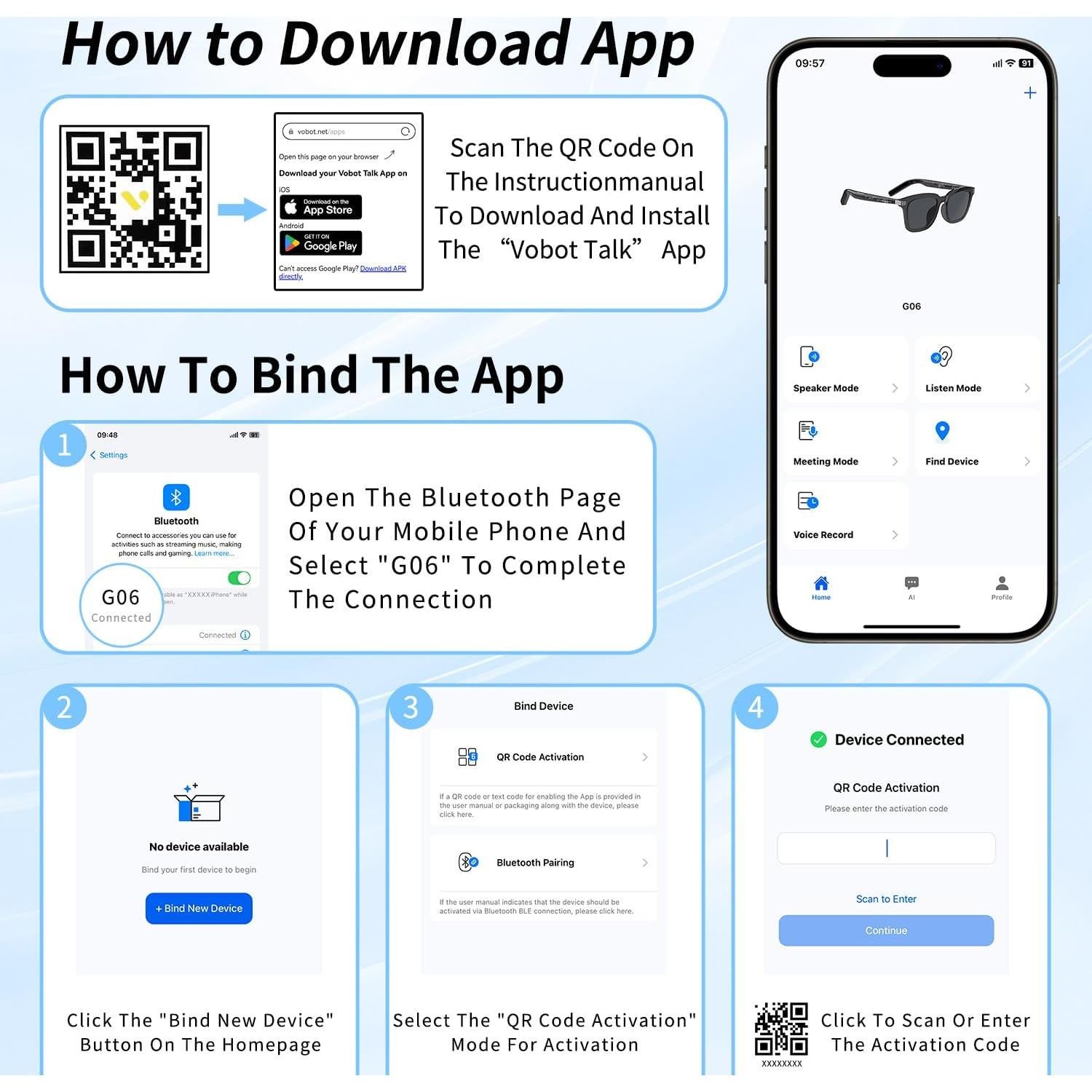 Gafas Inteligentes Bluetooth Vitomas con Traducción 144 Idiomas