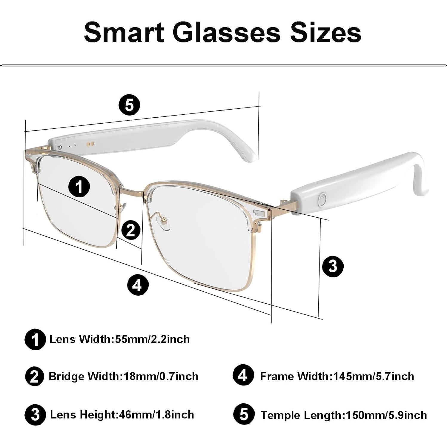 Gafas Bluetooth Yosugar YT-24GS13 con Lentes Transicionales