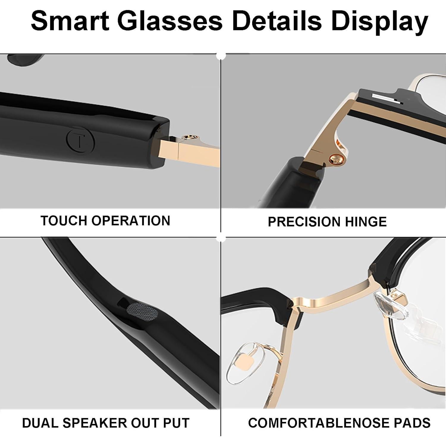 Gafas Bluetooth Inteligentes Meagtlva MK24-US13 con Audio Abierto