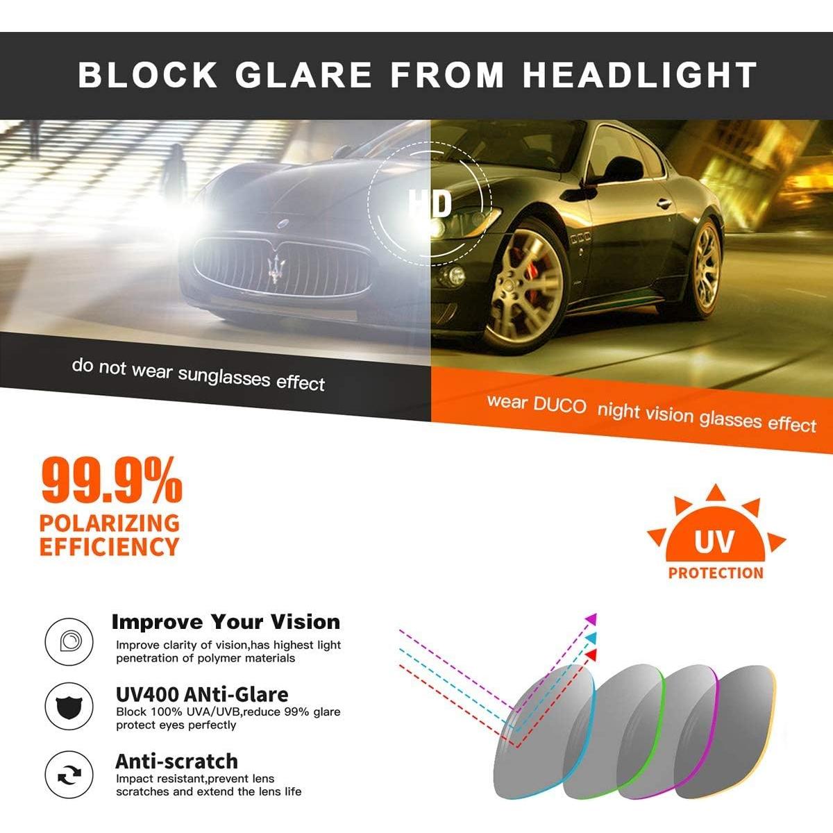 Gafas de Visión Nocturna DUCO para Mujeres - Polarizadas HD
